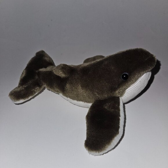 Pacific Life Insurance Humpback Whale Plush Gray/Brown-ish White Ribbed Small 7" - Picture 4 of 8